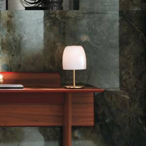Prandina Notte T1 asztali lámpa, sárgaréz/fehér