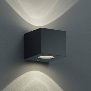 Szögletes LED kültéri fali lámpa Cordoba, fekete