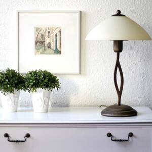 Capri asztali lámpa magassága 45 cm krém/bronz