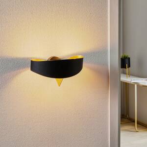 Fekete-arany designer fali lámpa Scudo