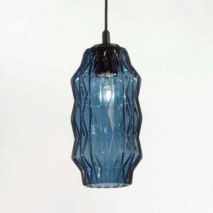 Függő lámpa origami üveg, kék