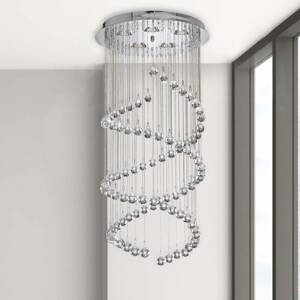 Függő lámpa Hallway üveg kristály függővel, 80 cm