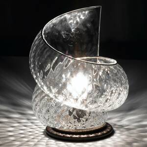 Chiocciola asztali lámpa tiszta üveggel