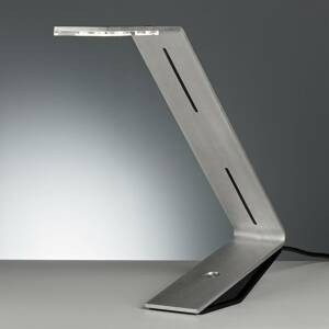 TECNOLUMEN Flad - LED asztali lámpa, ezüstszürke