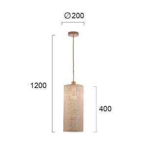 Függő lámpa Senso, hosszúkás keskeny, Ø 20 cm