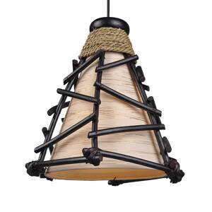 Dekoratív függő lámpa Romy fából