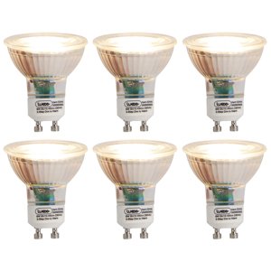 Set van 6 GU10 3-staps dim to warm LED lampen 6W 450 lm 2000K - 2700K