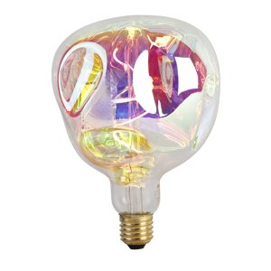 E27 szabályozható LED lámpa G125 szivárvány 4W 200 lm 1800K