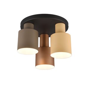 Mennyezeti lámpa bronz, szürkés és bézs 3-fényes - Ans