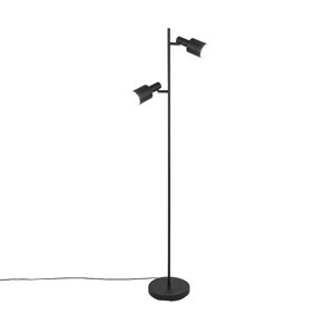 Modern állólámpa fekete 2 fényes - Stijn
