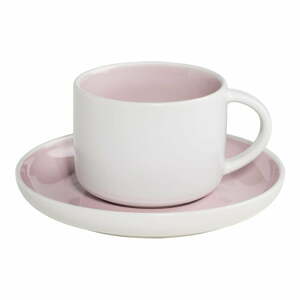 Tint fehér porcelán csésze alátéttel és rózsaszín belsővel, 240 ml - Maxwell & Williams