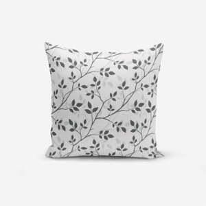 Grey Background Leaf pamutkeverék párnahuzat, 45 x 45 cm - Minimalist Cushion Covers