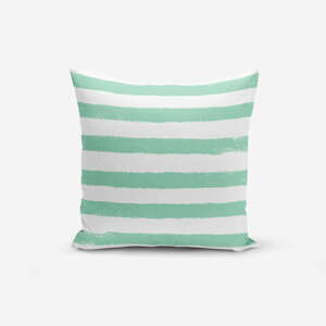 Su Green Striped Modern pamutkeverék párnahuzat, 45 x 45 cm - Minimalist Cushion Covers