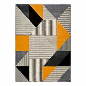 Gladys Duro narancssárga-szürke szőnyeg, 140 x 200 cm - Universal