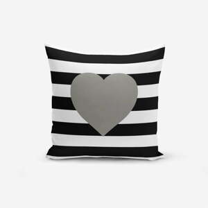 Striped Grey pamutkeverék párnahuzat, 45 x 45 cm - Minimalist Cushion Covers