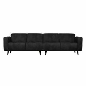 Statement fekete művelúr kanapé, 280 cm - BePureHome