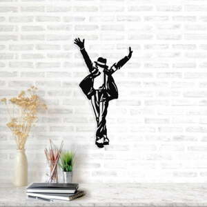 Michael Jackson fekete fém fali dekoráció, 36 x 69 cm