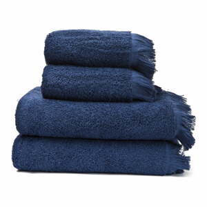 2-2 db kék 100% pamut törölköző és fürdőlepedő, 50 x 90 + 70 x 140 cm - Bonami Selection