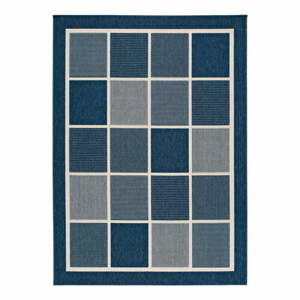 Nicol Squares kék kültéri szőnyeg, 160 x 230 cm - Universal