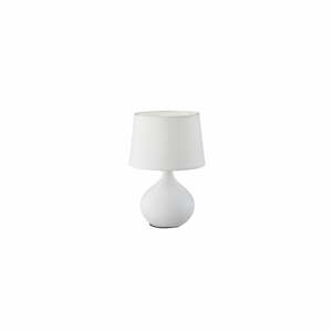 Martin fehér asztali lámpa kerámiából és szövetből, magasság 29 cm - Trio