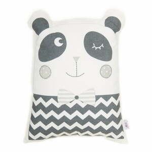 Pillow Toy Panda szürke pamut keverék gyerekpárna, 25 x 36 cm - Mike & Co. NEW YORK