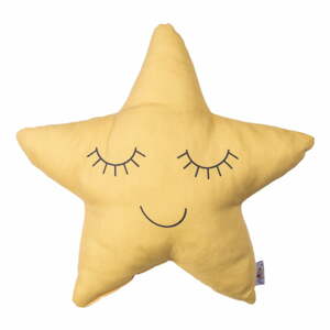 Pillow Toy Star sárga pamut keverék gyerekpárna, 35 x 35 cm - Mike & Co. NEW YORK