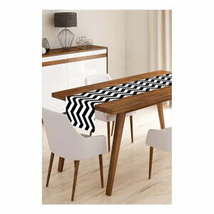 Black Stripes mikroszálas asztali futó, 45 x 140 cm - Minimalist Cushion Covers