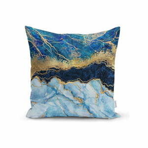 Marble With Blue párnahuzat, 45 x 45 cm - Minimalist Cushion Covers