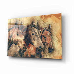 Horses üvegezett kép - Insigne