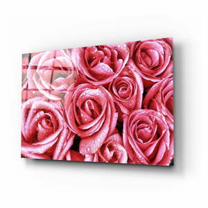 Pink Roses üvegezett kép - Insigne