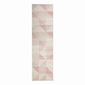 Urban Triangle rózsaszín szőnyeg, 60 x 220 cm - Flair Rugs