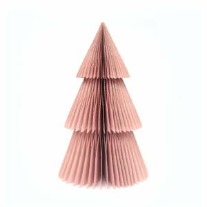 Csillogó rózsaszín papír karácsonyi dísz, fenyőfa, magasság 22,5 cm - Only Natural