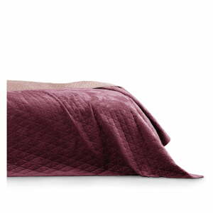 Sötét rózsaszín bársony steppelt ágytakaró 220x240 cm Laila – AmeliaHome
