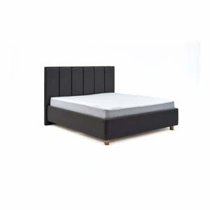 Wega sötétszürke kétszemélyes ágy ágyráccsal és tárolóhellyel, 180 x 200 cm - AzAlvásért