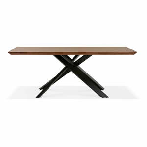Royalty barna étkezőasztal fekete lábakkal, 200 x 100 cm - Kokoon