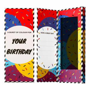 Happy Birthday Socks Card ajándékdoboz zoknihoz - Ballonet Socks