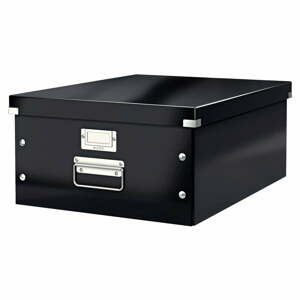 Universal fekete tárolódoboz, hossz 48 cm Click&Store - Leitz