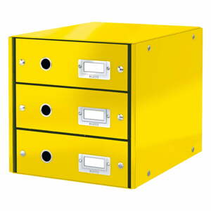 Office sárga 3 fiókos doboz, 36 x 29 x 28 cm Click&Store - Leitz