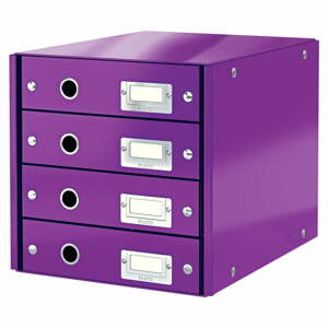 Office lila 4 fiókos doboz, hossz 36 cm Click&Store - Leitz