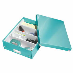 Office türkizkék rendszerező doboz, hossz 37 cm Click&Store - Leitz