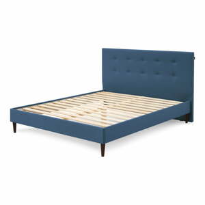 Rory Dark kék kétszemélyes ágy, 160 x 200 cm - Bobochic Paris