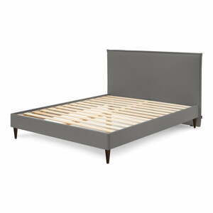 Sary Dark sötétszürke kétszemélyes ágy, 160 x 200 cm - Bobochic Paris