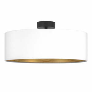 Tres XL fehér mennyezeti lámpa aranyszínű részletekkel, ⌀ 45 cm - Sotto Luce