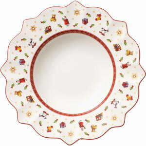 Toy's Delight fehér-vörös mély porcelán karácsonyi tányér, ø 26 cm - Villeroy & Boch