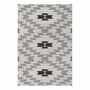 Geo fekete-fehér kültéri szőnyeg, 200x290 cm - Ragami