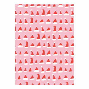 Santa Hats 5 ív rózsaszín-piros csomagolópapír, 50 x 70 cm - eleanor stuart