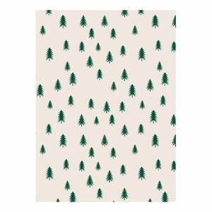 Christmas Trees 5 ív bézs-zöld csomagolópapír, 50 x 70 cm - eleanor stuart