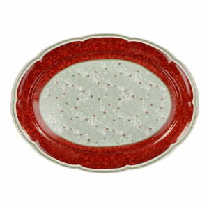Connubio porcelán tányér karácsonyi mintával, hossz 40 cm - Brandani