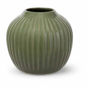 Sötétzöld agyagkerámia váza, magasság 13 cm - Kähler Design