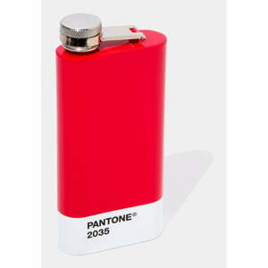 Piros rozsdamentes acél laposüveg 150 ml Red 2035 – Pantone